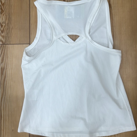 Nike Women's White V-Neck Tank Top - Picture 2 of 2
